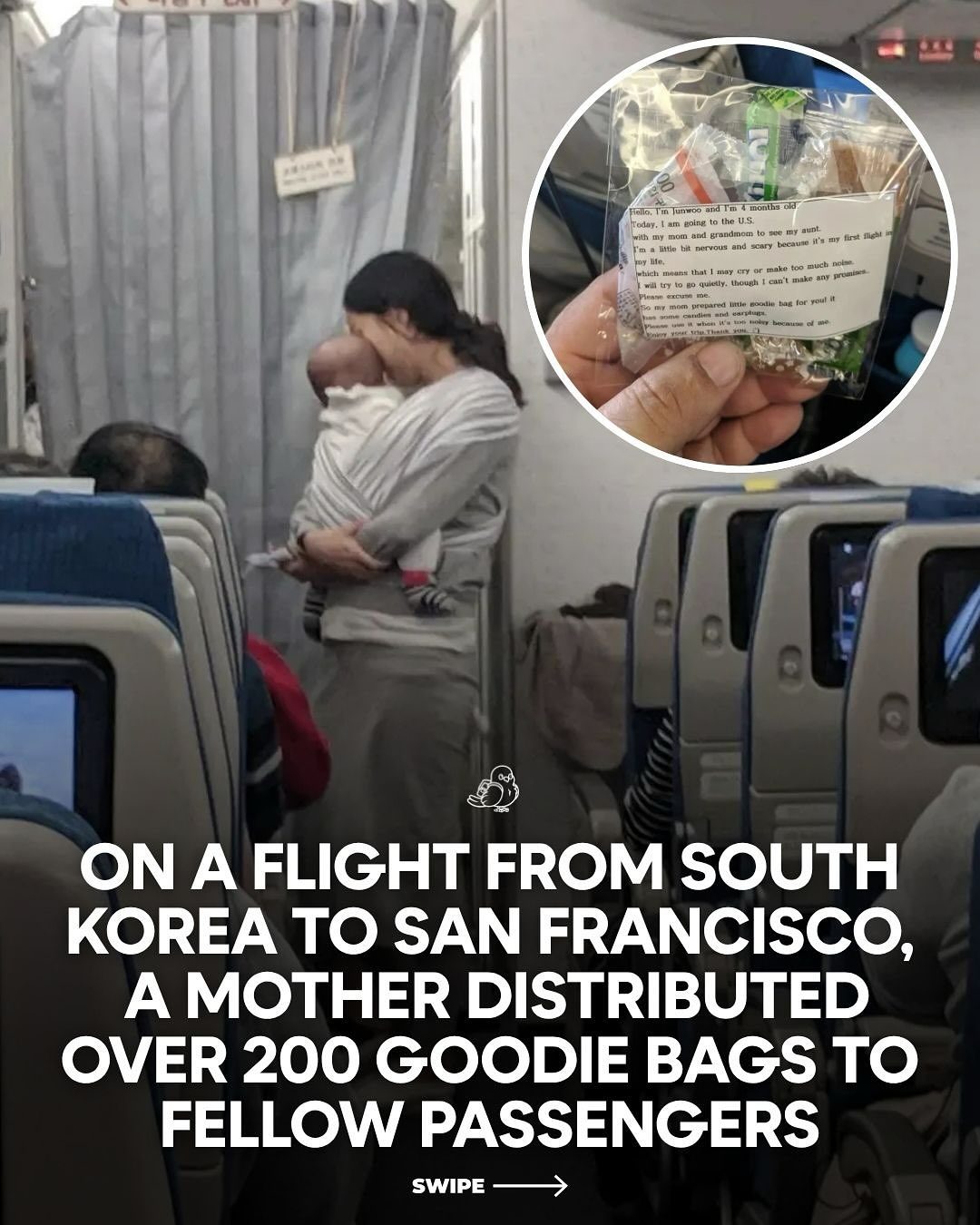 Moms Heartwarming Flight Gesture: 200 Goodie Bags For Passengers