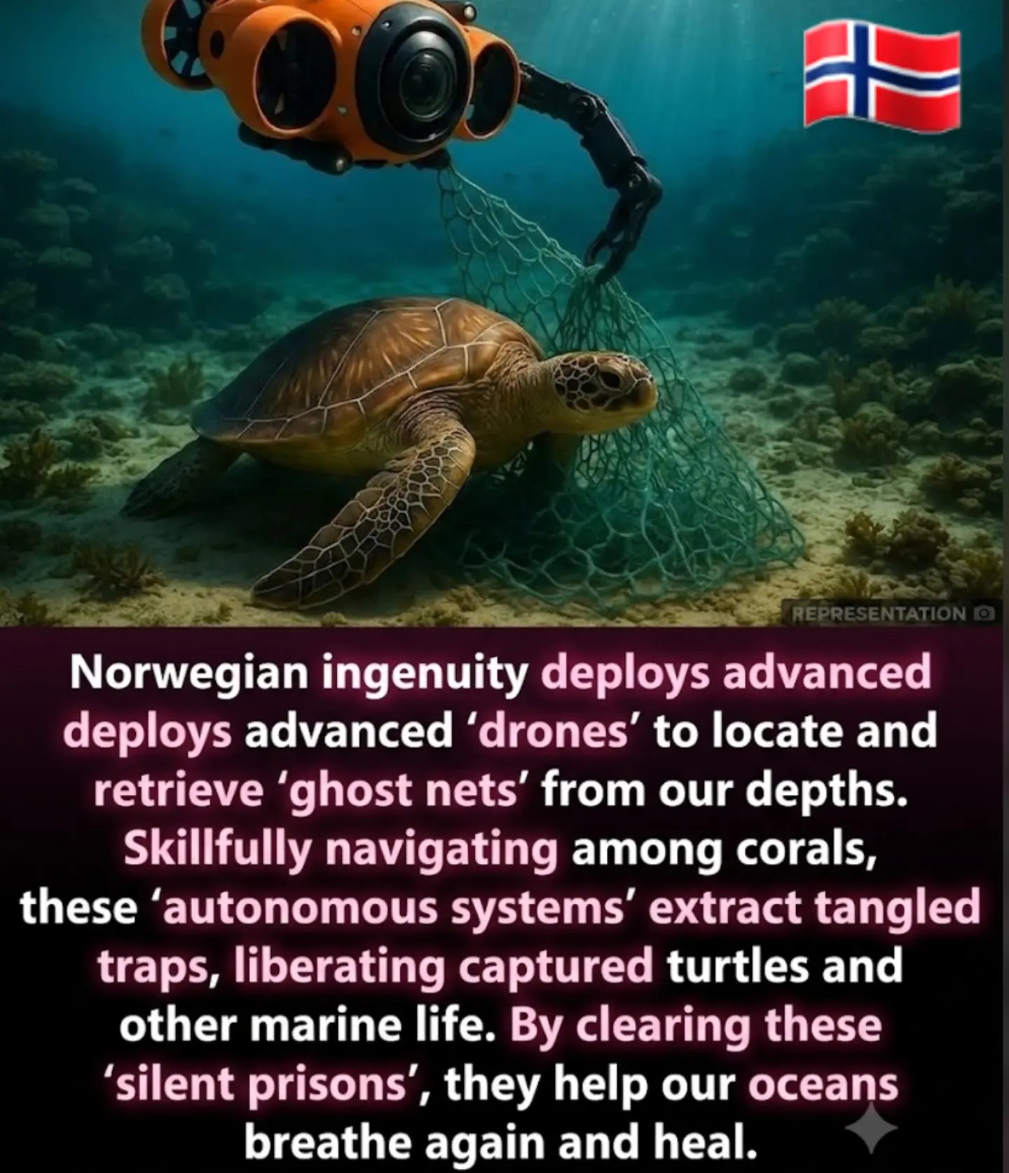 Norwegian Drones Combat Ghost Nets to Save Marine Life