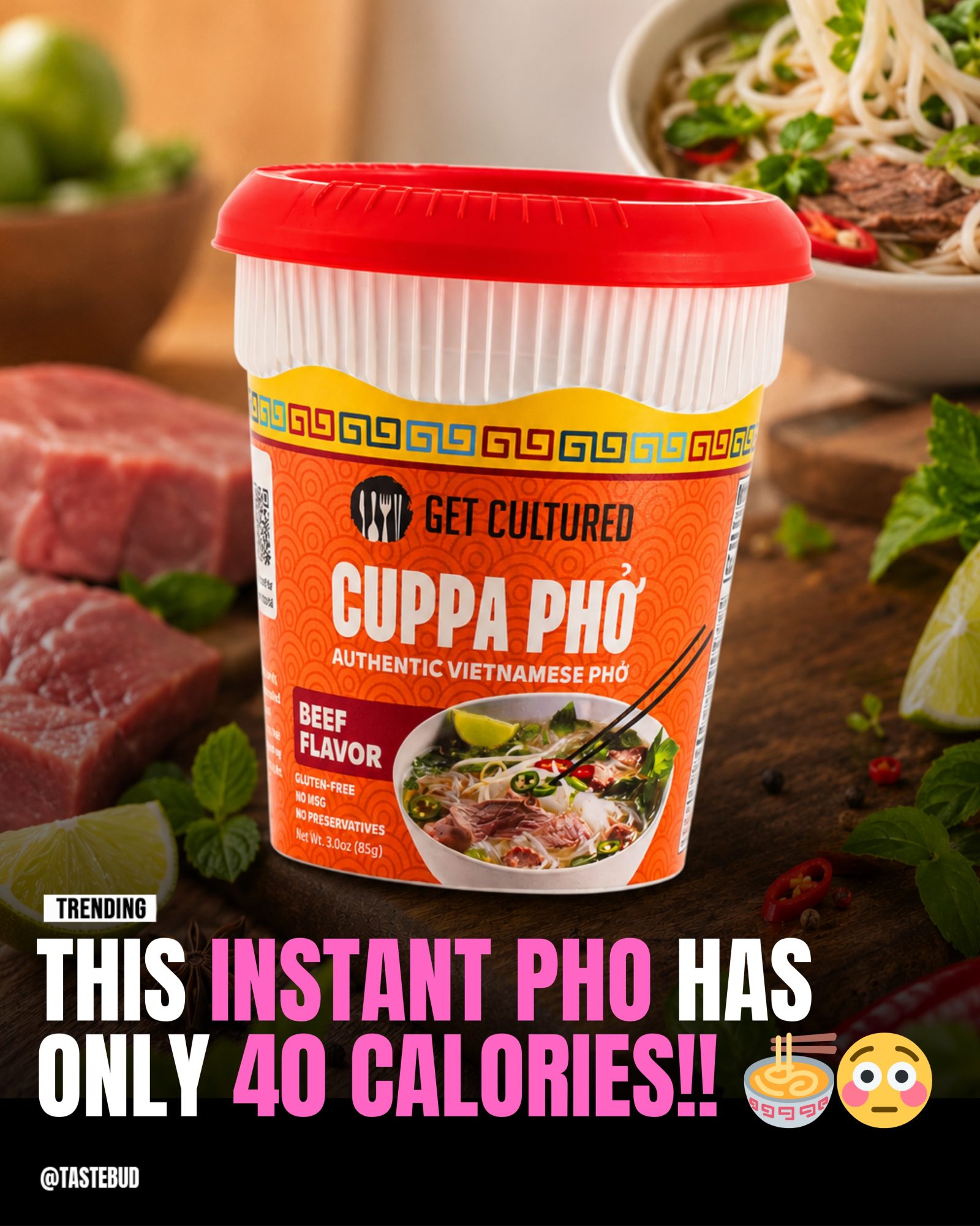 Discover Cuppa Pho's Low-Calorie Instant Pho Noodles