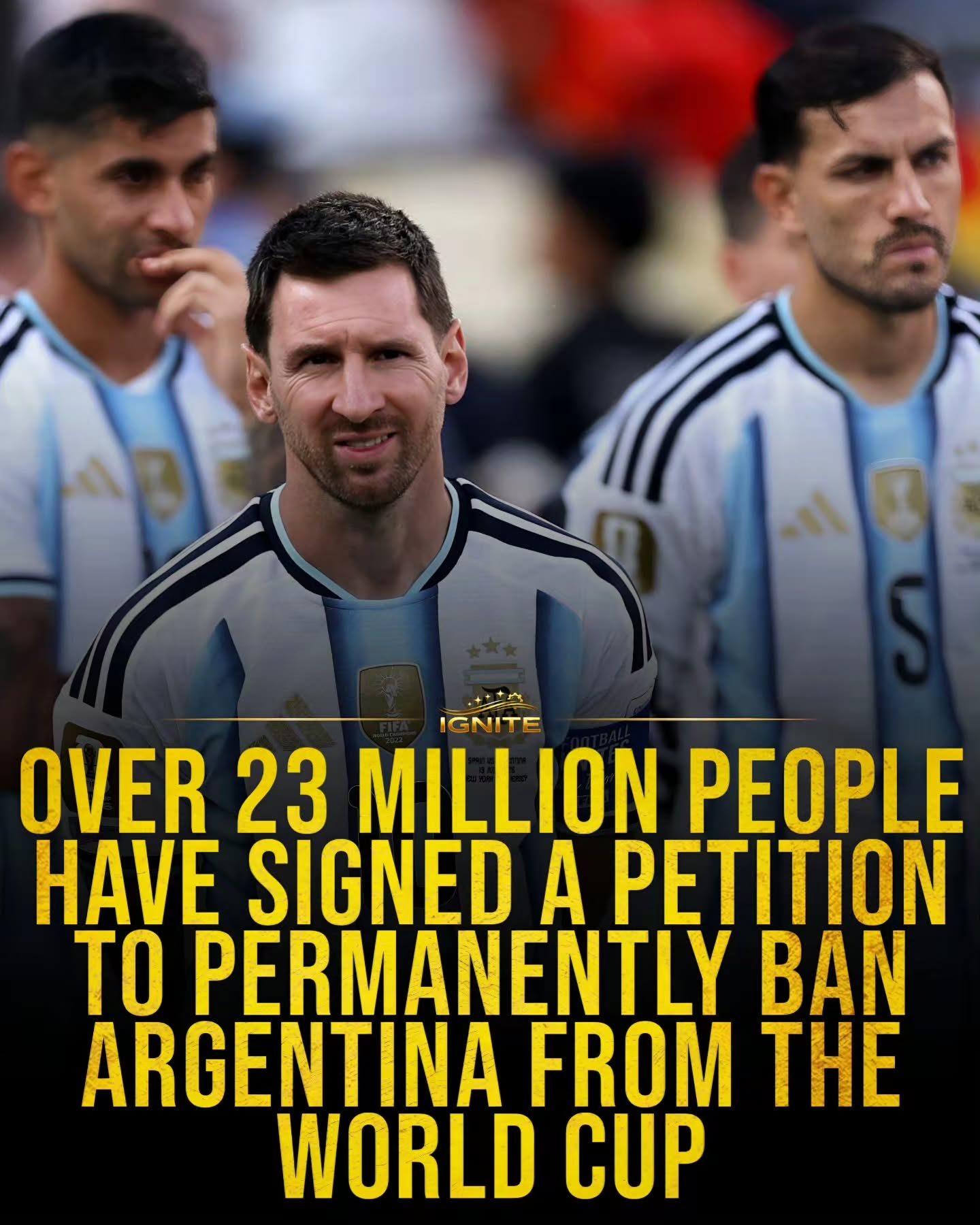 23 Million Demand FIFA Ban Argentina from World Cup