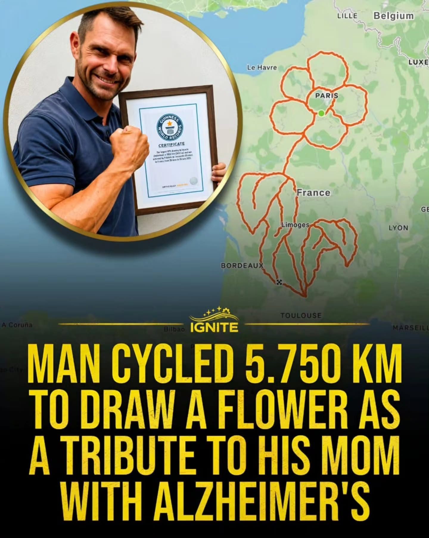 A Man's 5,750 km Cycling Journey for Alzheimer's Awareness