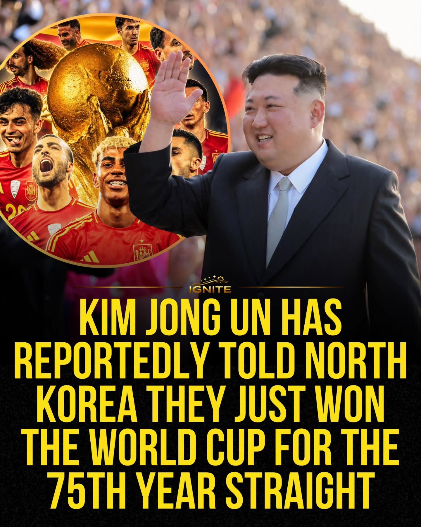 Satire: North Korea "Wins" World Cup for 75th Consecutive Year