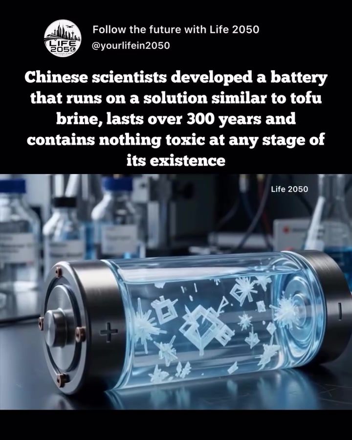 Chinese Scientists Develop 300-Year Tofu Brine Battery