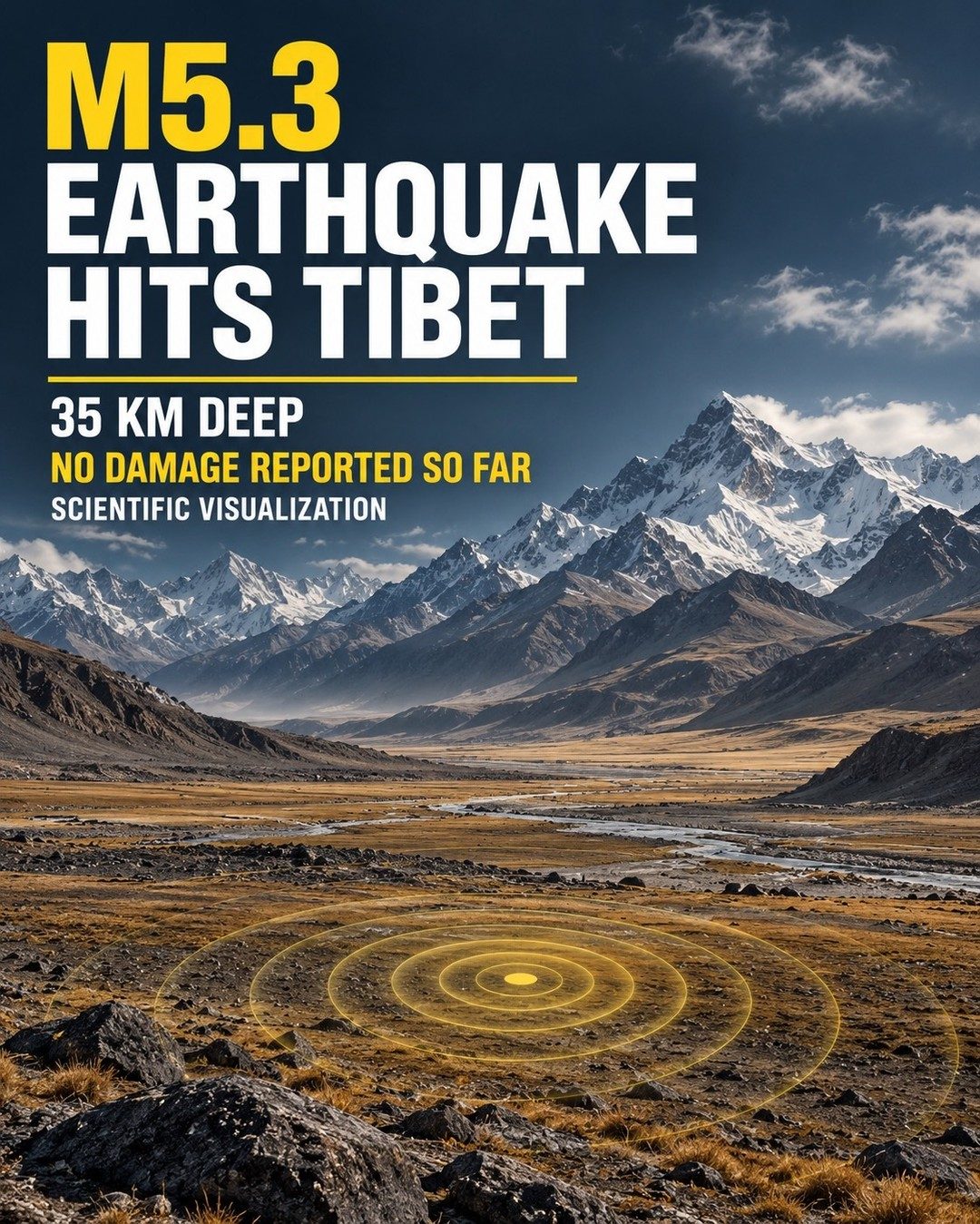 Tibet Earthquake: Magnitude 5.3, No Damage Reported