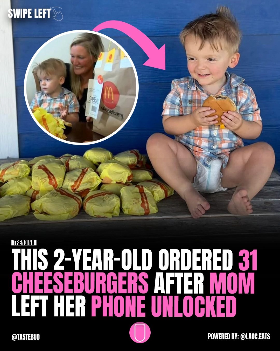 Toddler Accidentally Orders 31 Cheeseburgers from McDonald's