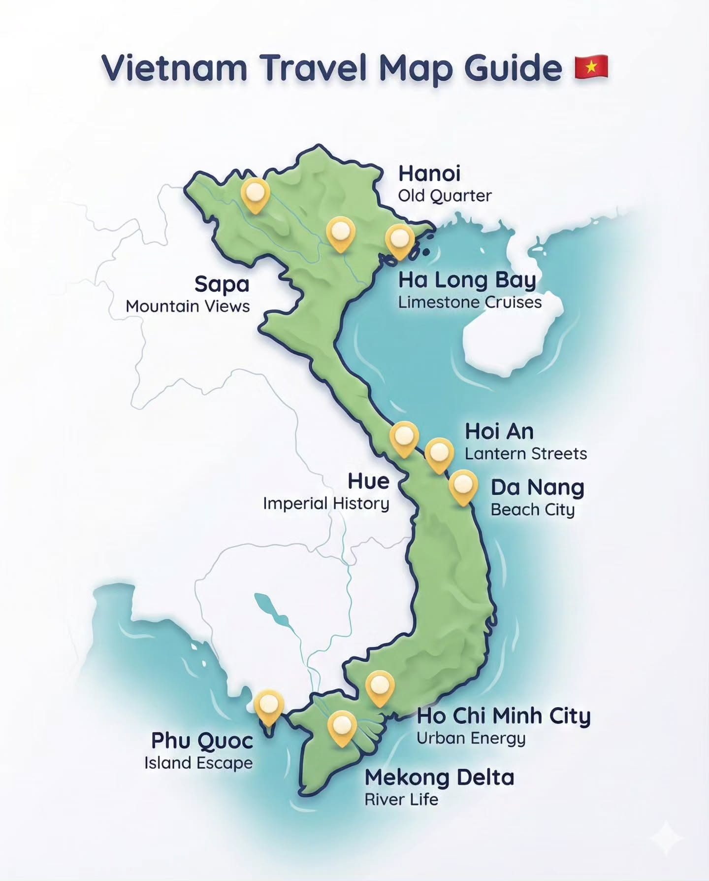 Explore Vietnam's Top Destinations: A Visual Map Guide