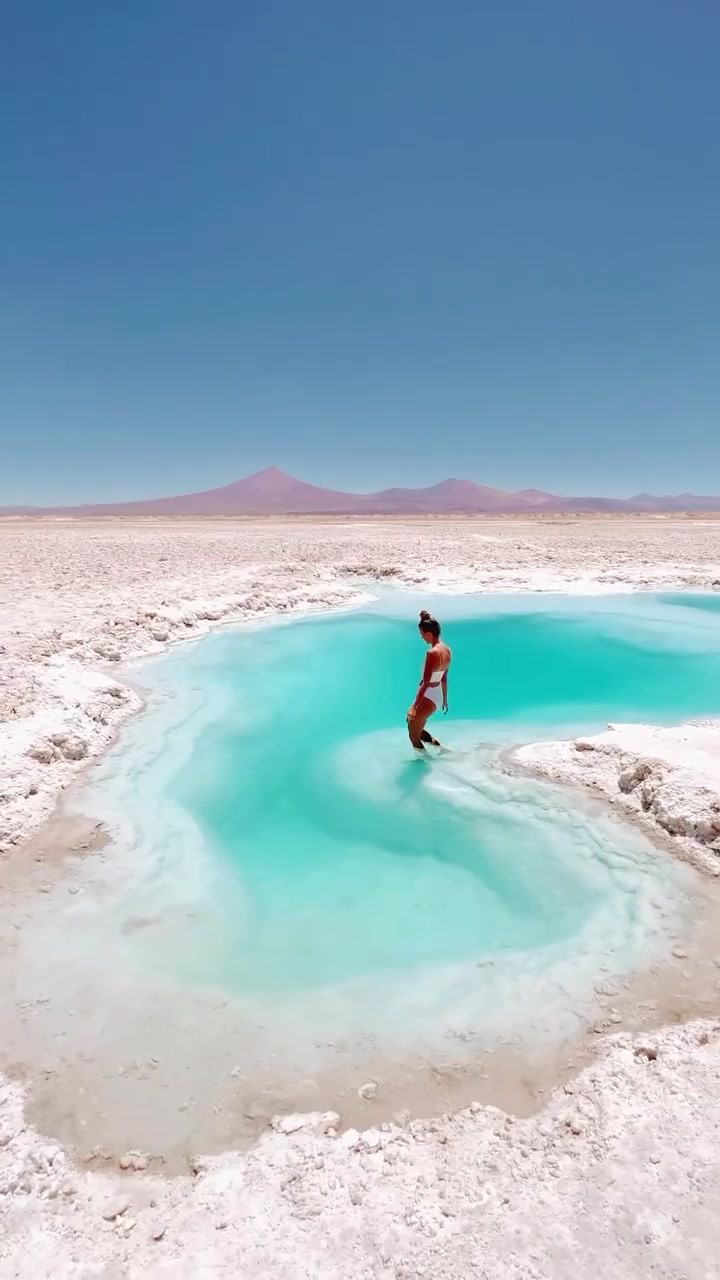 Floating in Salar de Pedernales Chile