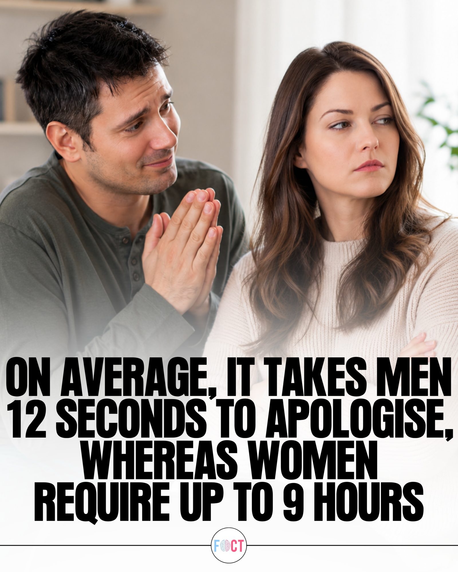 The Truth About Apology Times Between Men and Women