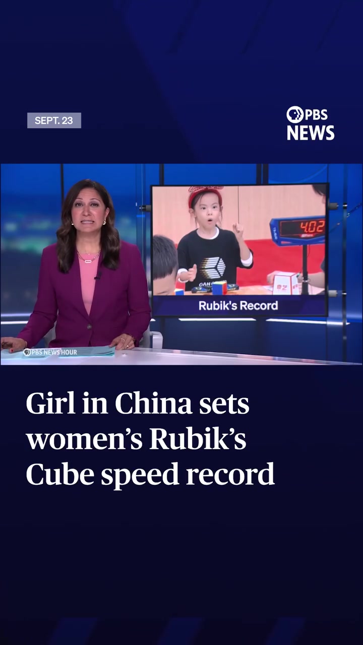 Six-Year-Old Sets Women's Rubik's Cube Speed Record