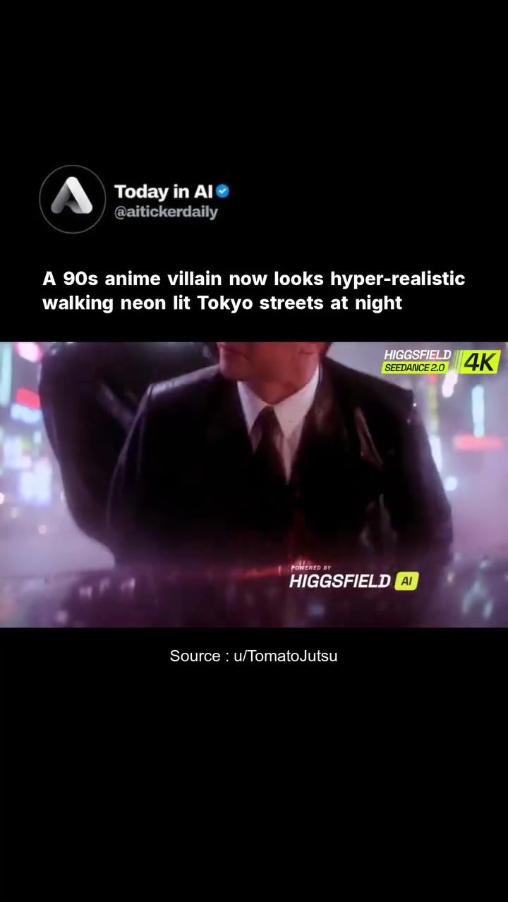 HIGGSFIELD AI Brings 90s Anime Villains to Life in Hyper-Realistic Tokyo