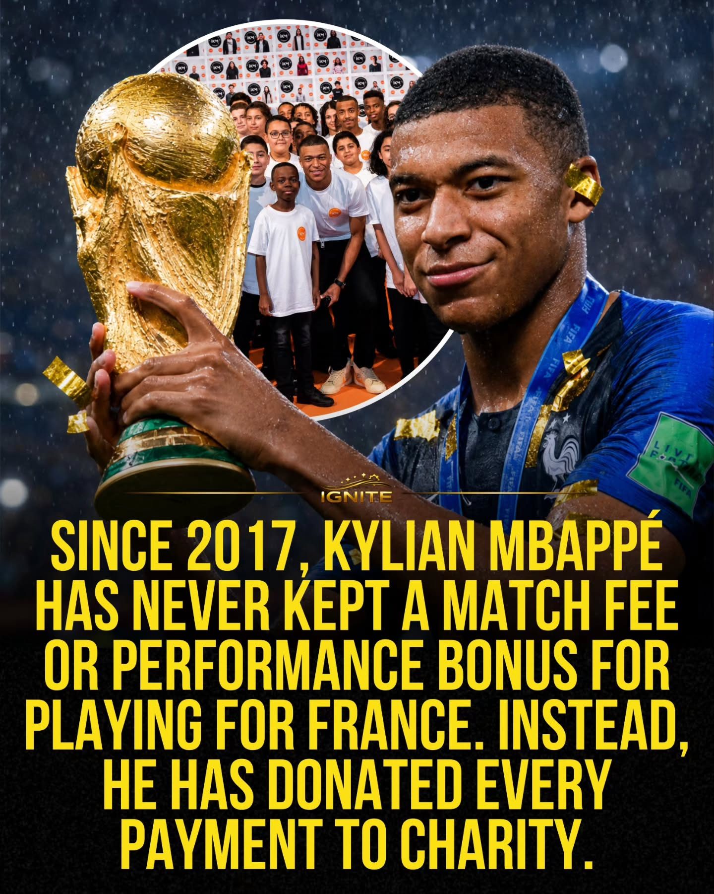 Kylian Mbappe's Charitable Match Fees Donation