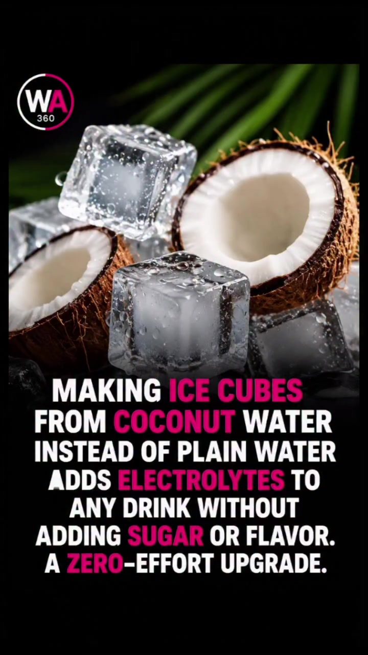 Refreshing Hydration: Add Electrolytes with Coconut Water Ice Cubes