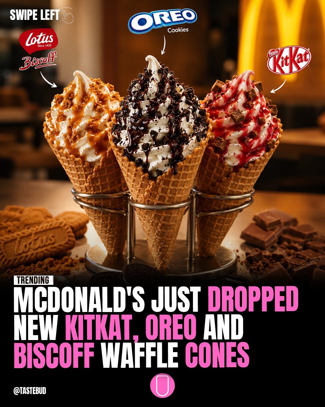 McDonald's Summer Blast: Oreo, KitKat, & Biscoff Waffle Cones