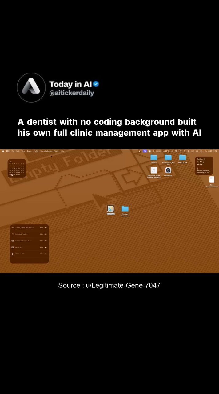 Dentist's Vision: AI-Powered Clinic Management App in Action