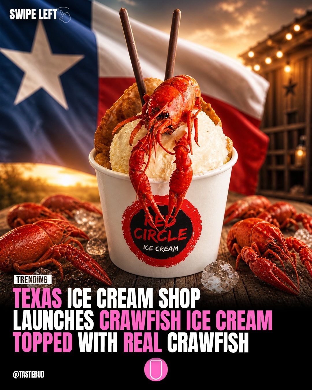 Texas Ice Cream Shop's Unique Crawfish Flavor