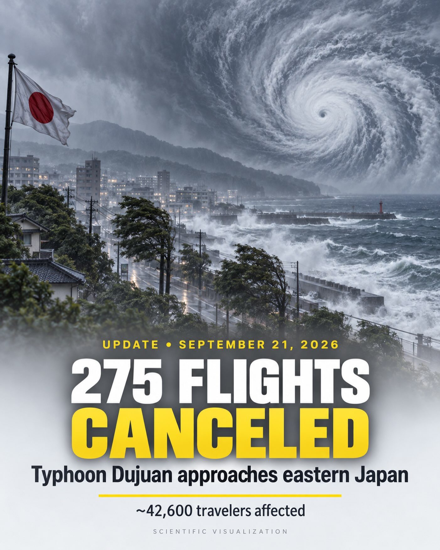 Typhoon Dujuan: Japan Flights Cancelled, Travelers Affected