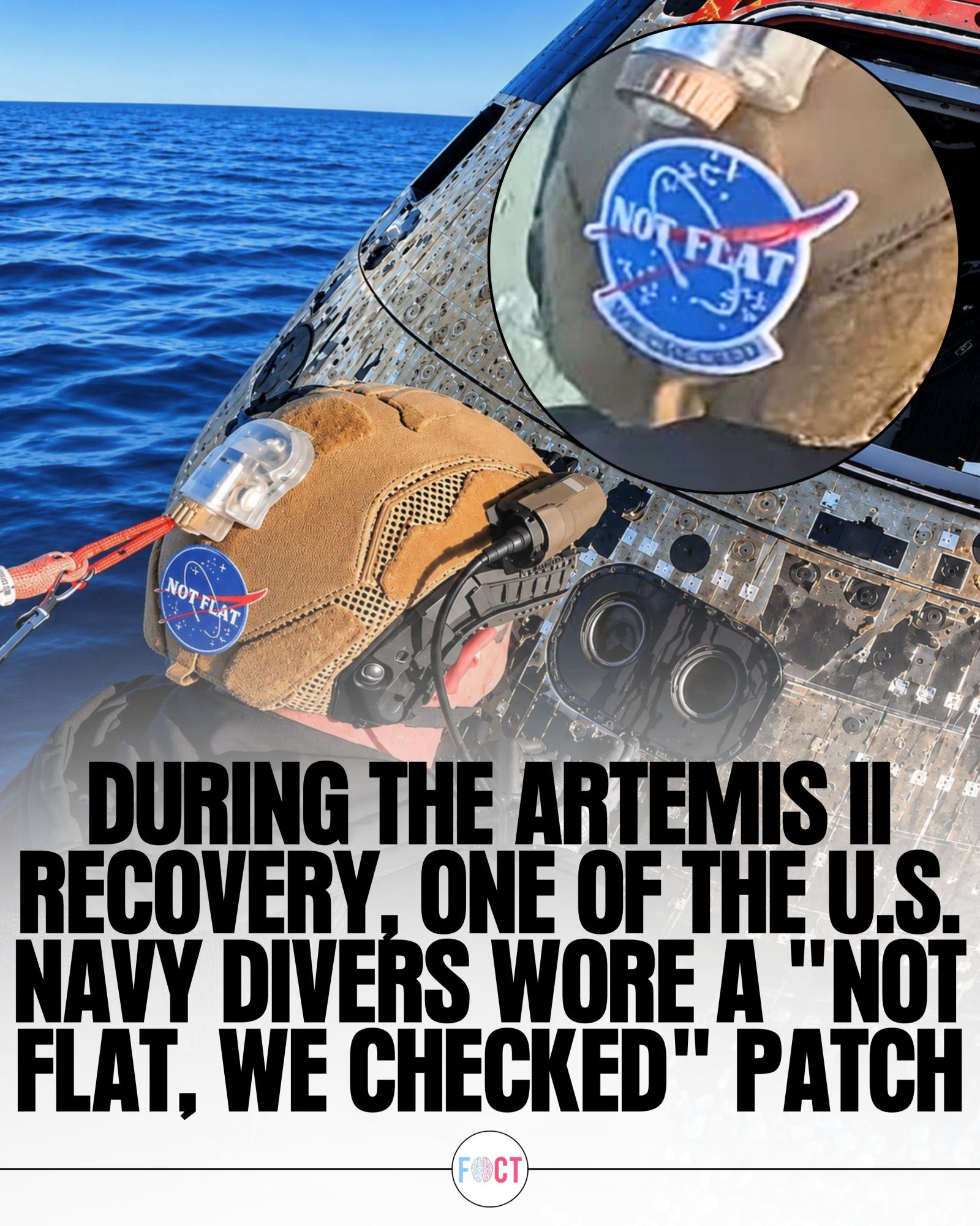 **Navy Diver's Humorous Patch During Artemis II Mission**