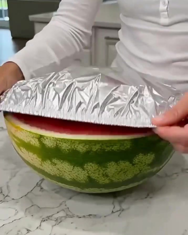 Watermelon Carving and Covering Hack
