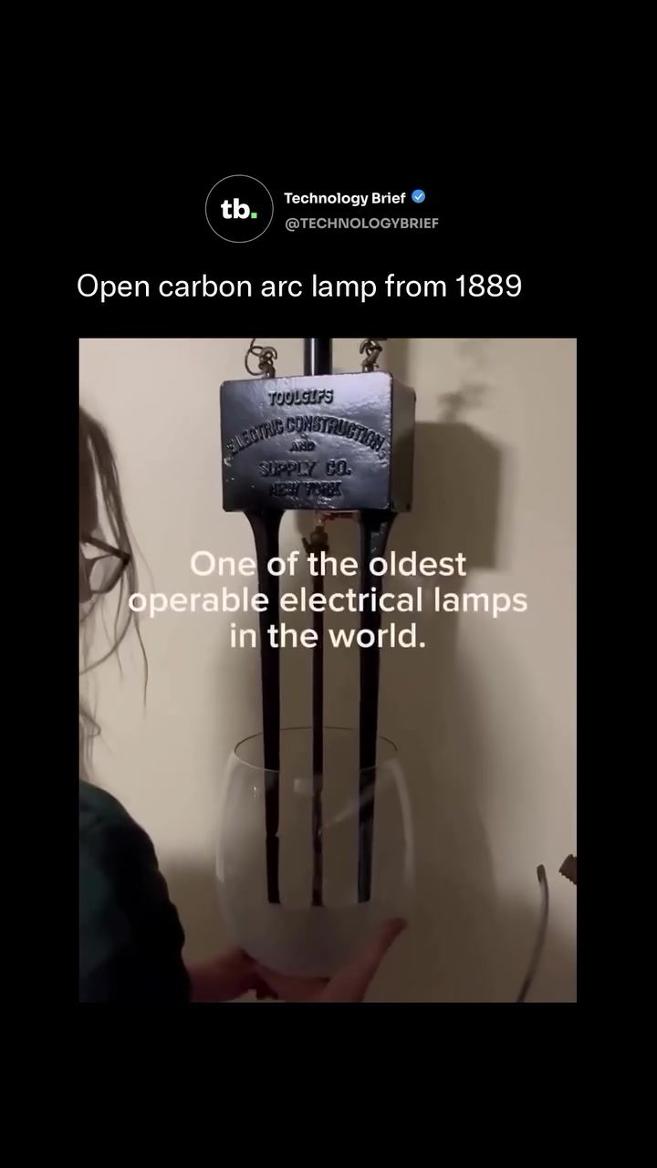 Rare 1889 Carbon Arc Lamp Demonstrates Early Electric Lighting