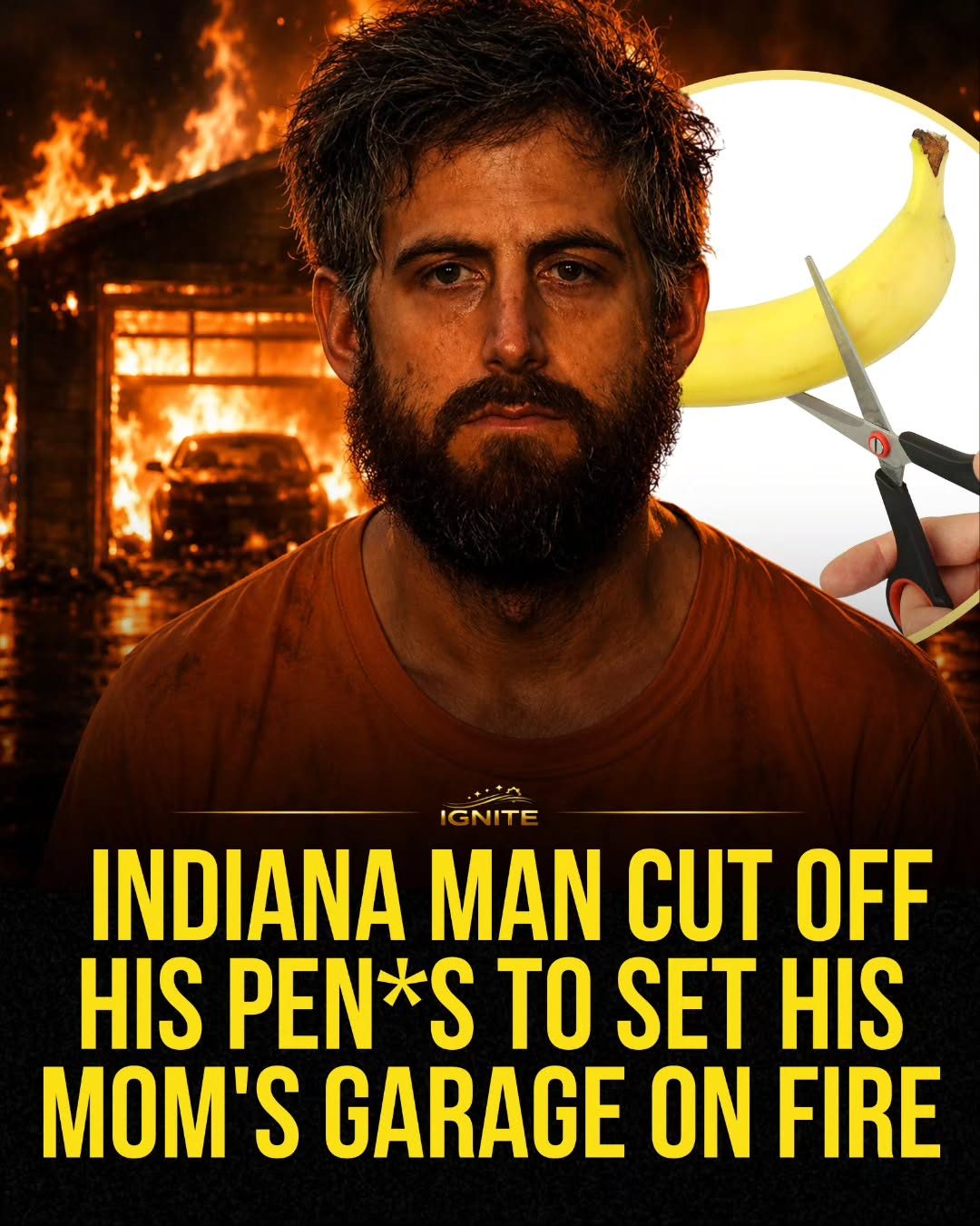 Man's Shocking Act: PEN*S Severed, Mom's Garage Abaze