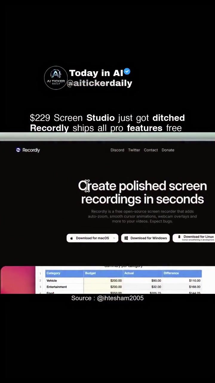 Recordly: Free Open-Source Screen Recorder for Mac, Windows, Linux