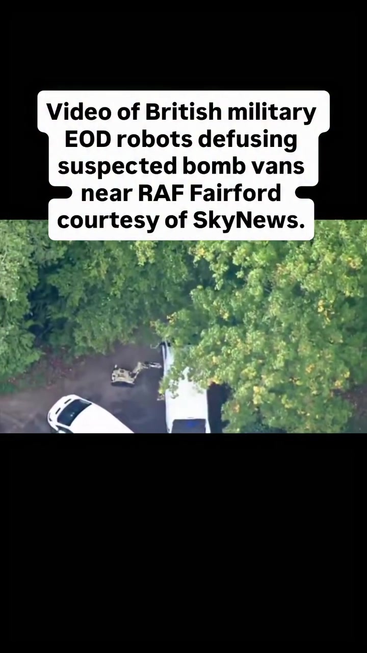 British Military EOD Robots Defusing Bomb Vans