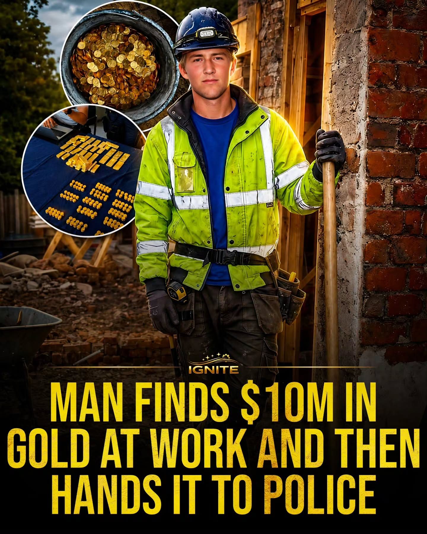 Construction Worker Finds $10M in Gold, Hands It to Police