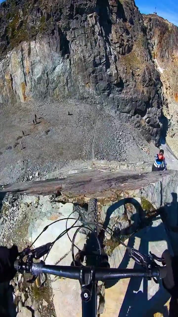 Mountain Biking Descent: Steep, Rocky Slope
