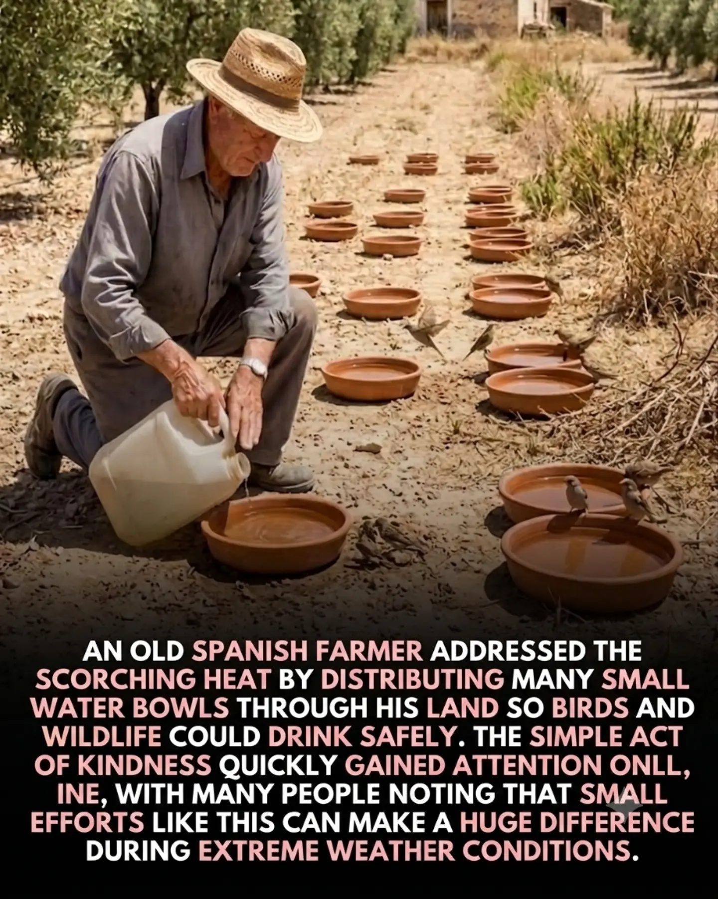 Elderly Spanish Farmer's Kindness to Wildlife Goes Viral