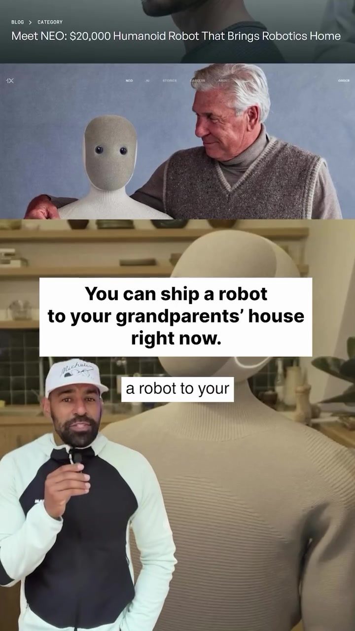 **NEO Humanoid Robot: Revolutionizing Household Chores for Aging Population**