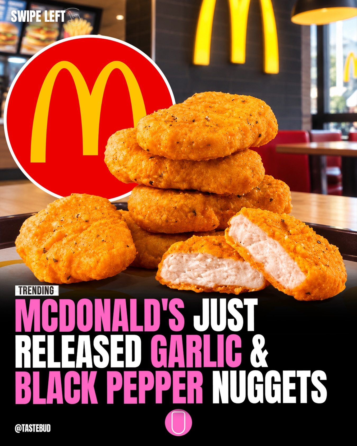 McDonald's New Garlic & Black Pepper Nuggets