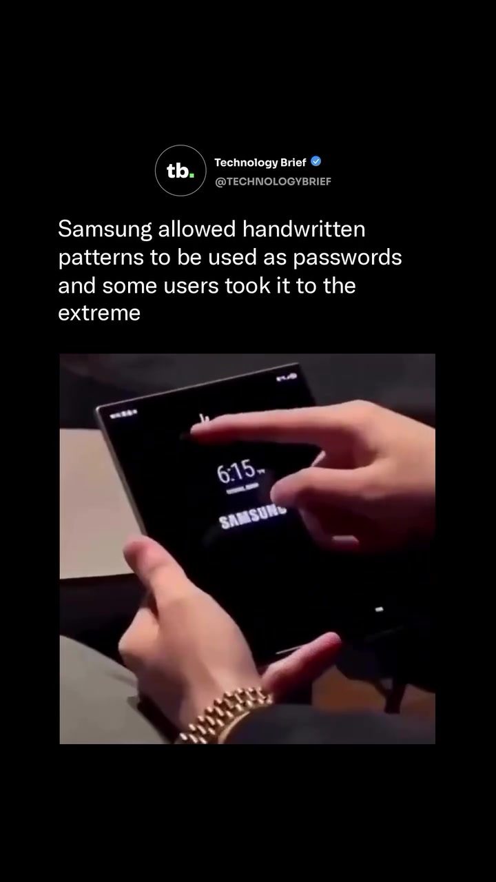 Samsung Galaxy's Unique Handwritten Password Security