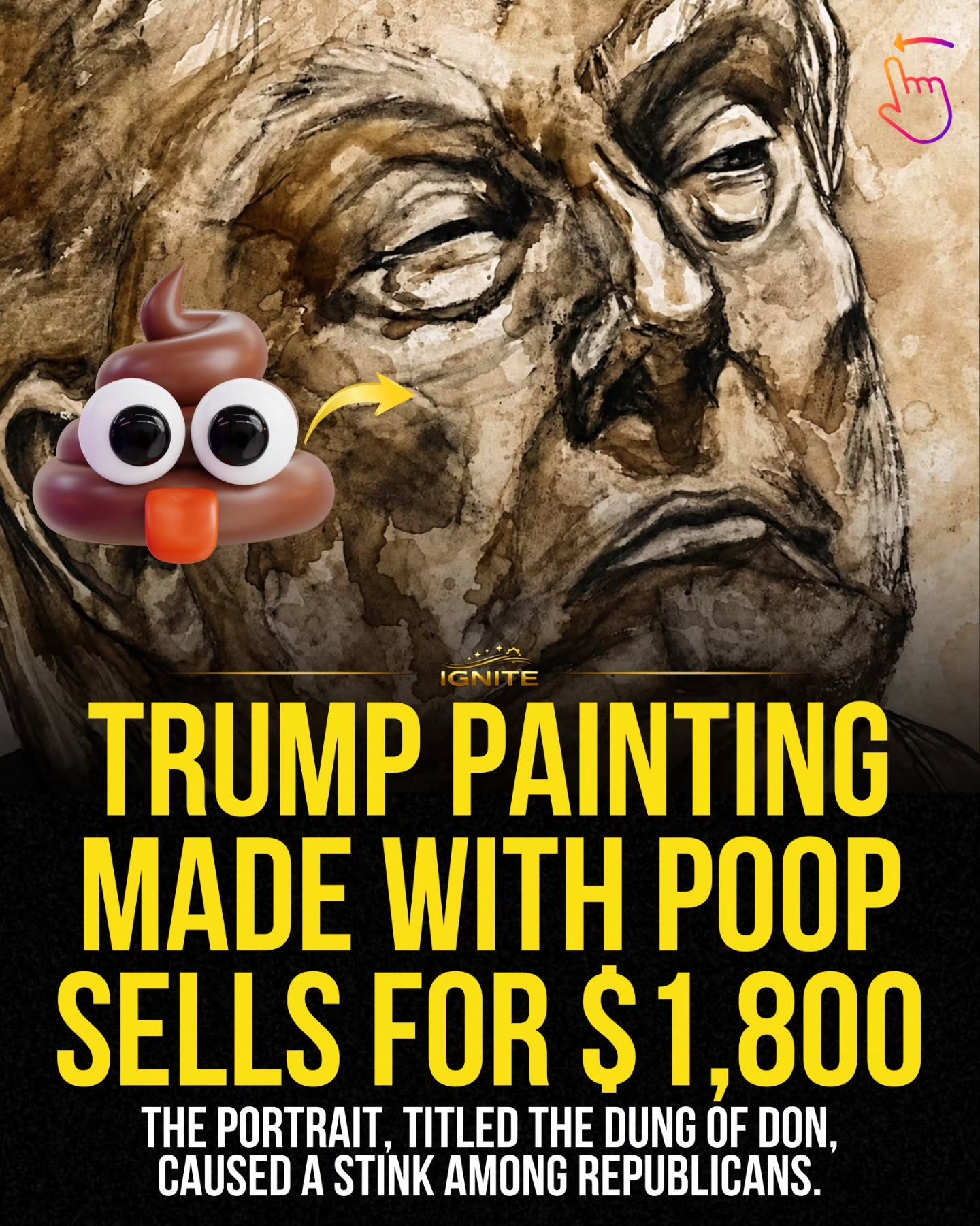 Trump Portrait Made with Poop Sparks Republican Outrage
