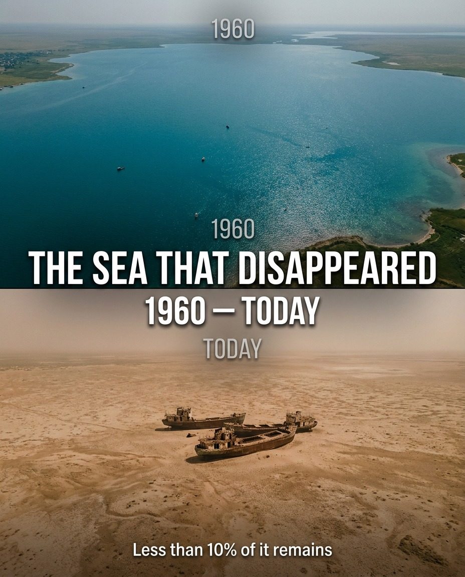 Aral Sea Shrinkage: 1960 vs Today