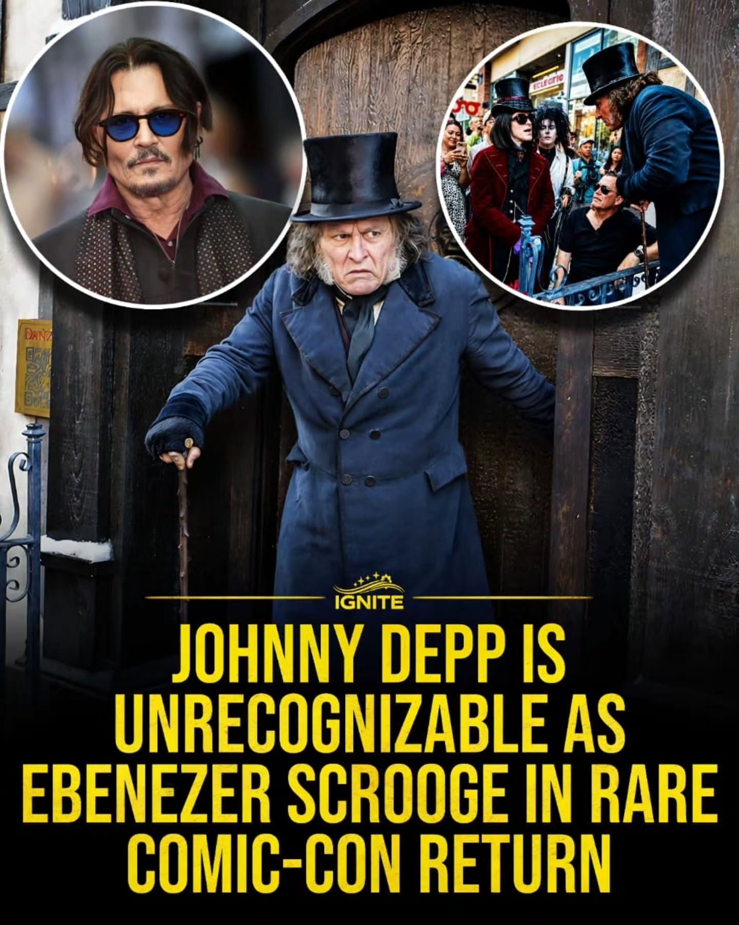 Johnny Depp's Surprising Look as Ebenezer Scrooge at Comic-Con
