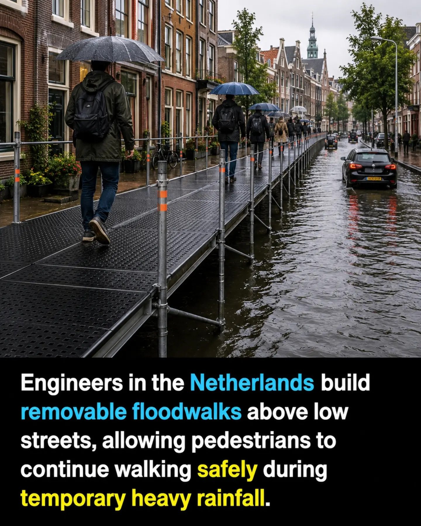 Netherlands' Clever Floodwalks Keep Pedestrians Safe