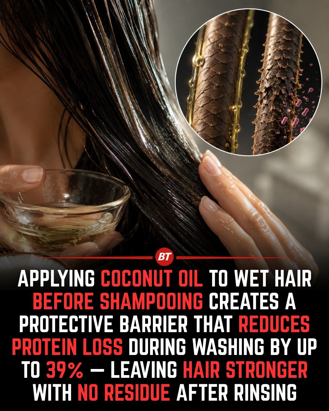 Pre-Shampoo Coconut Oil Treatment for Stronger, Healthier Hair