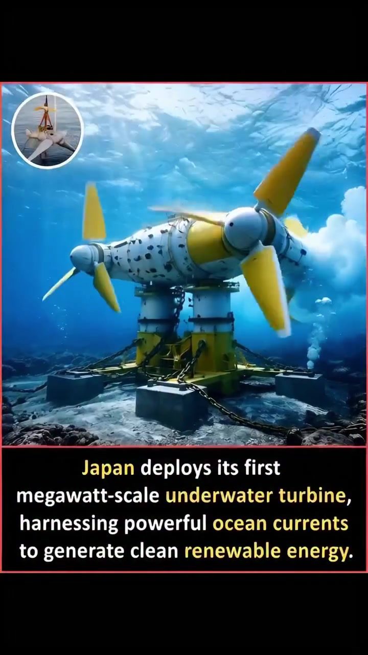 Japan's First Megawatt-Scale Underwater Turbine: Harnassing Ocean Power