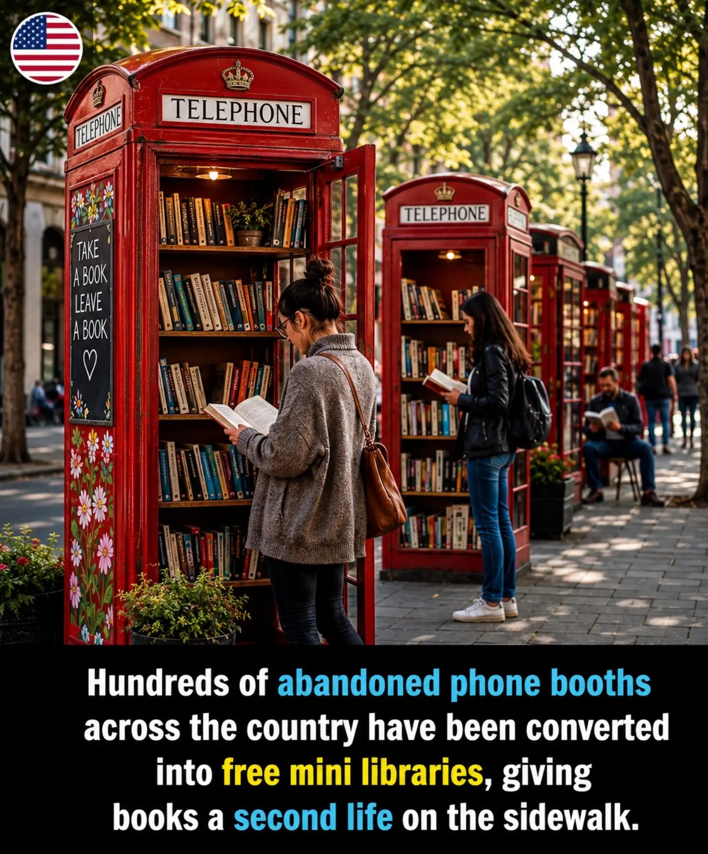 Reviving Abandoned Phone Booths: Mini Libraries On the Sidewalk