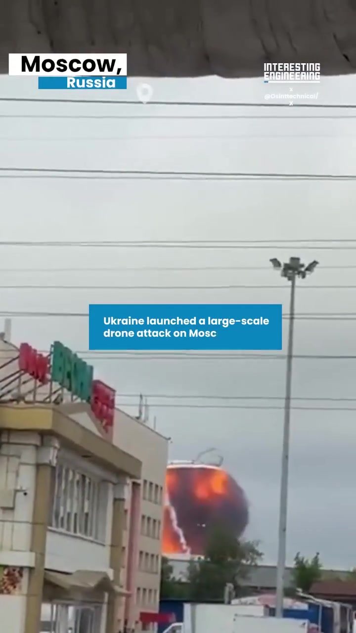 Ukraine Drone Attack Sparks Fire at Moscow Oil Refinery