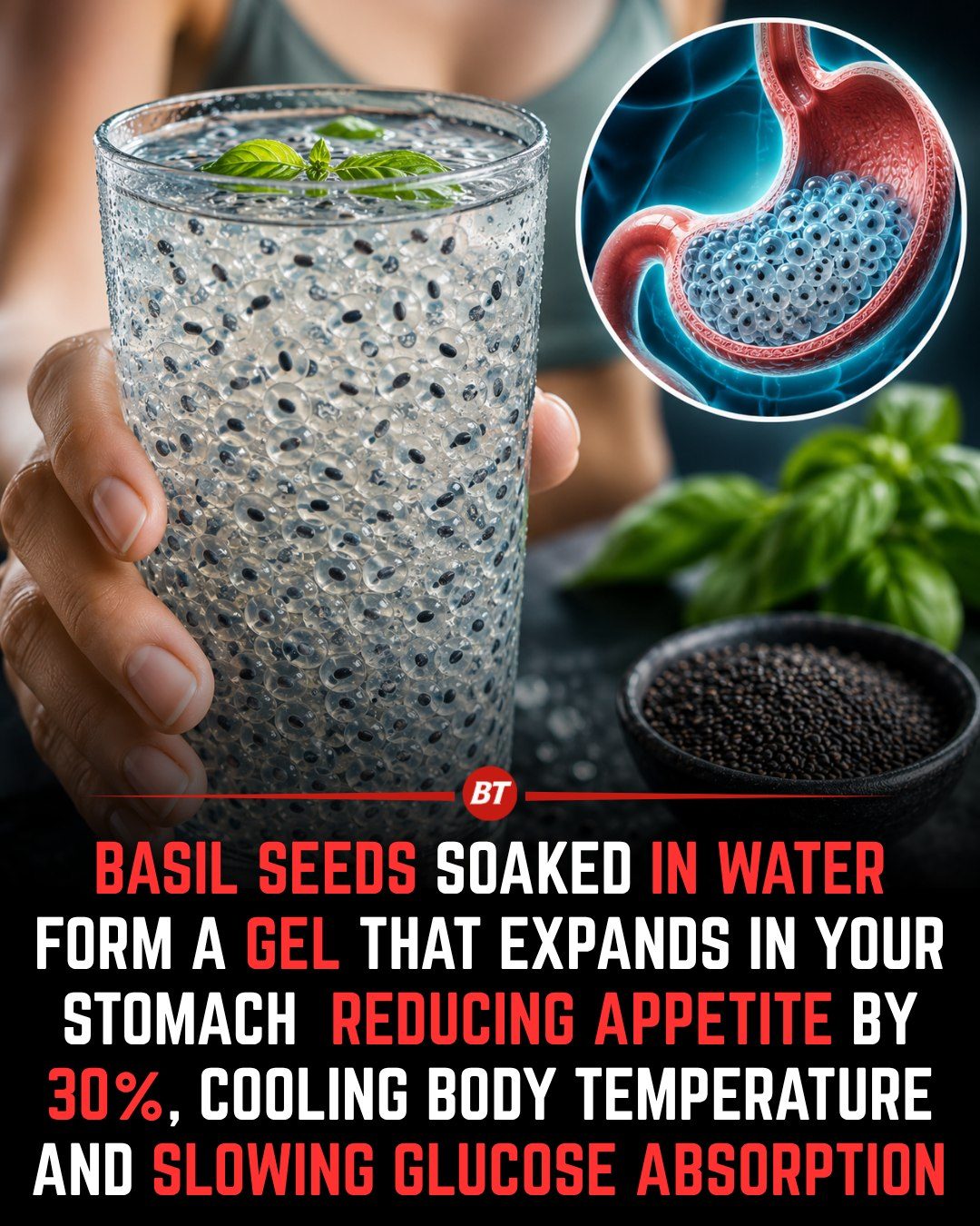 Discover Basil Seeds' Surprising Benefits for Fullness and Blood Sugar