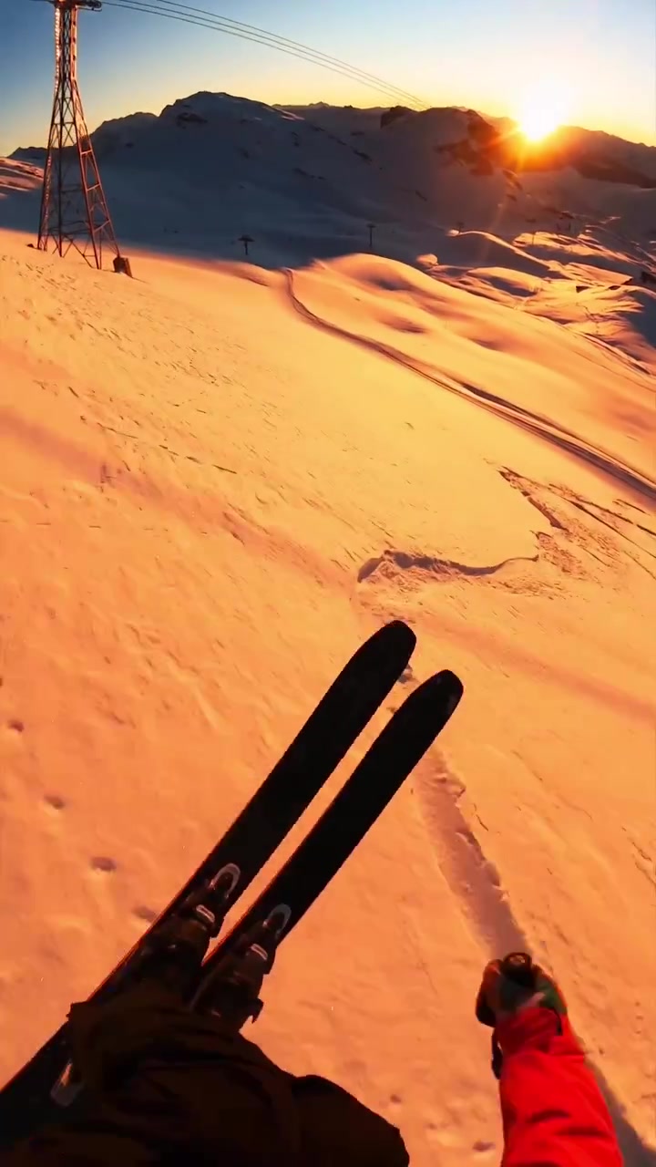 Salomon Skis: Sunset Skiing in First-Person