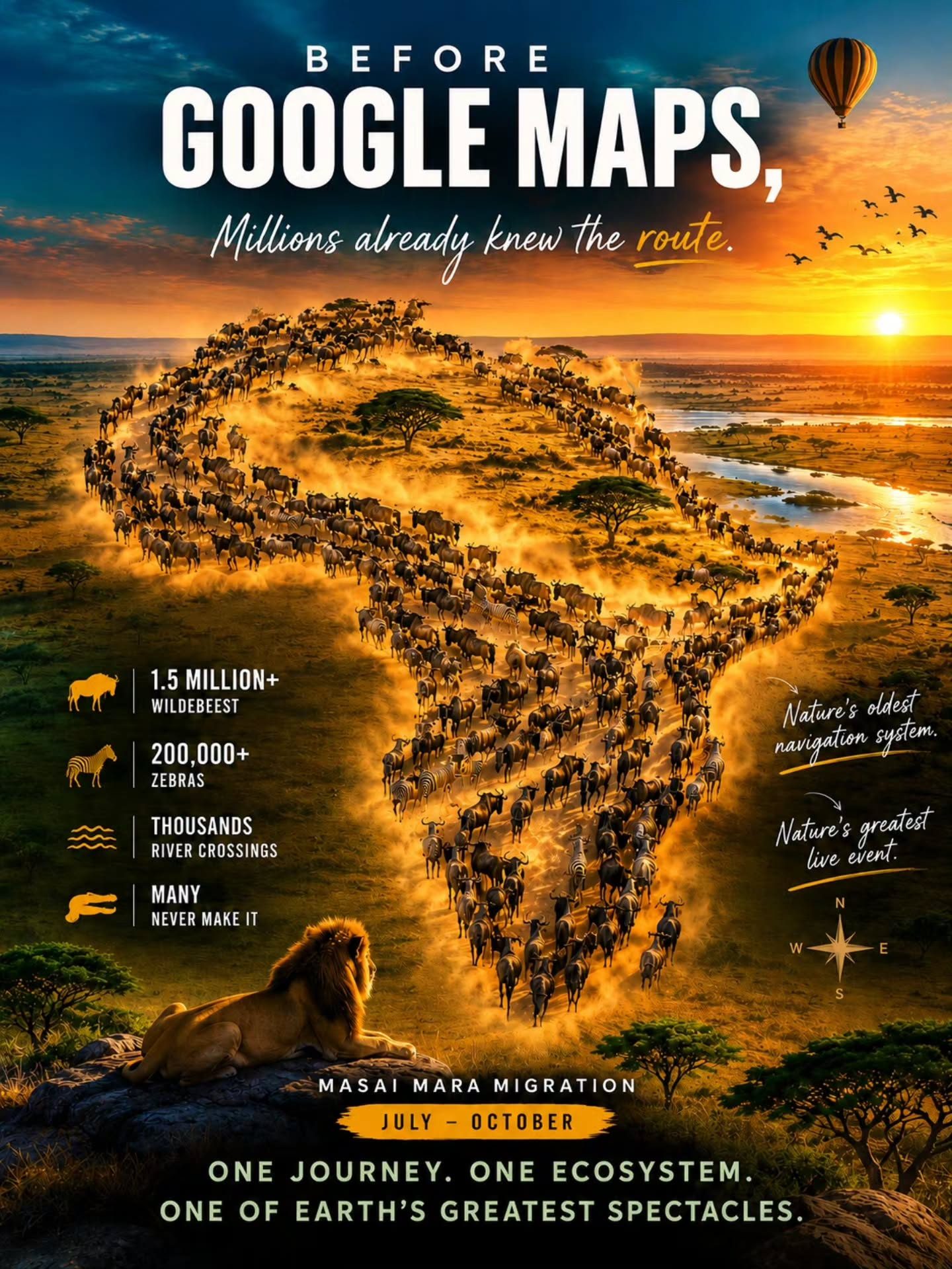 Google Maps Navigates the Masai Mara Wildlife Migration