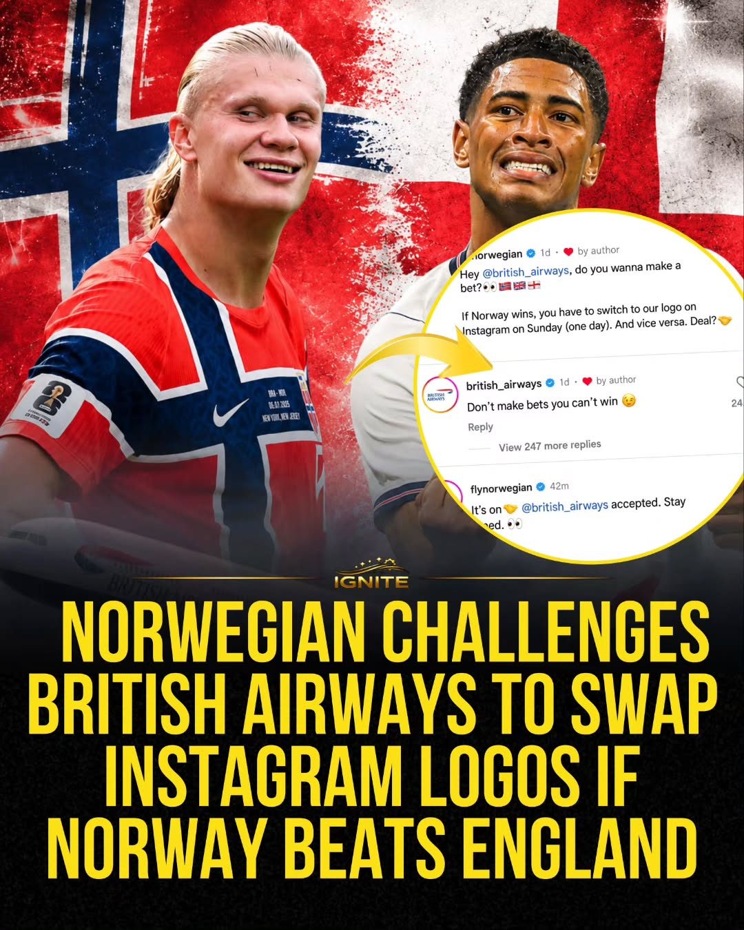 British Airways vs. Norwegian Airlines: Instagram Logo Swap Challenge