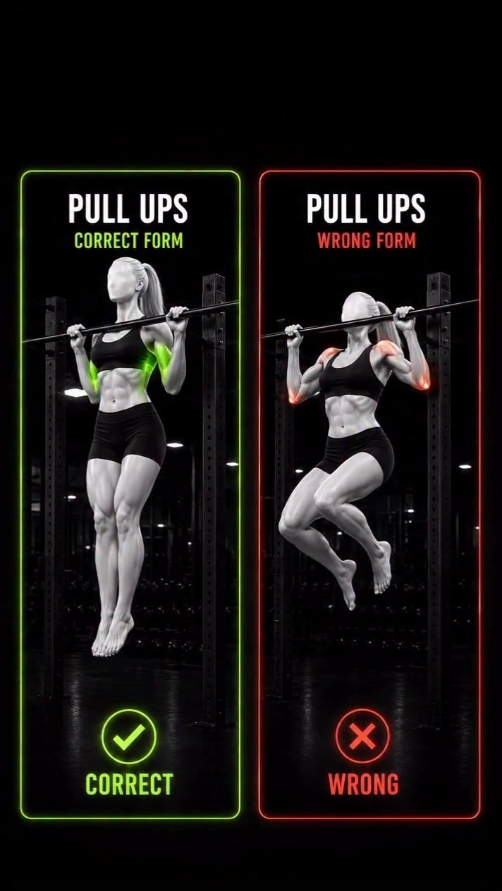 Learn Proper Pull-Up Form: Correct vs. Wrong Technique