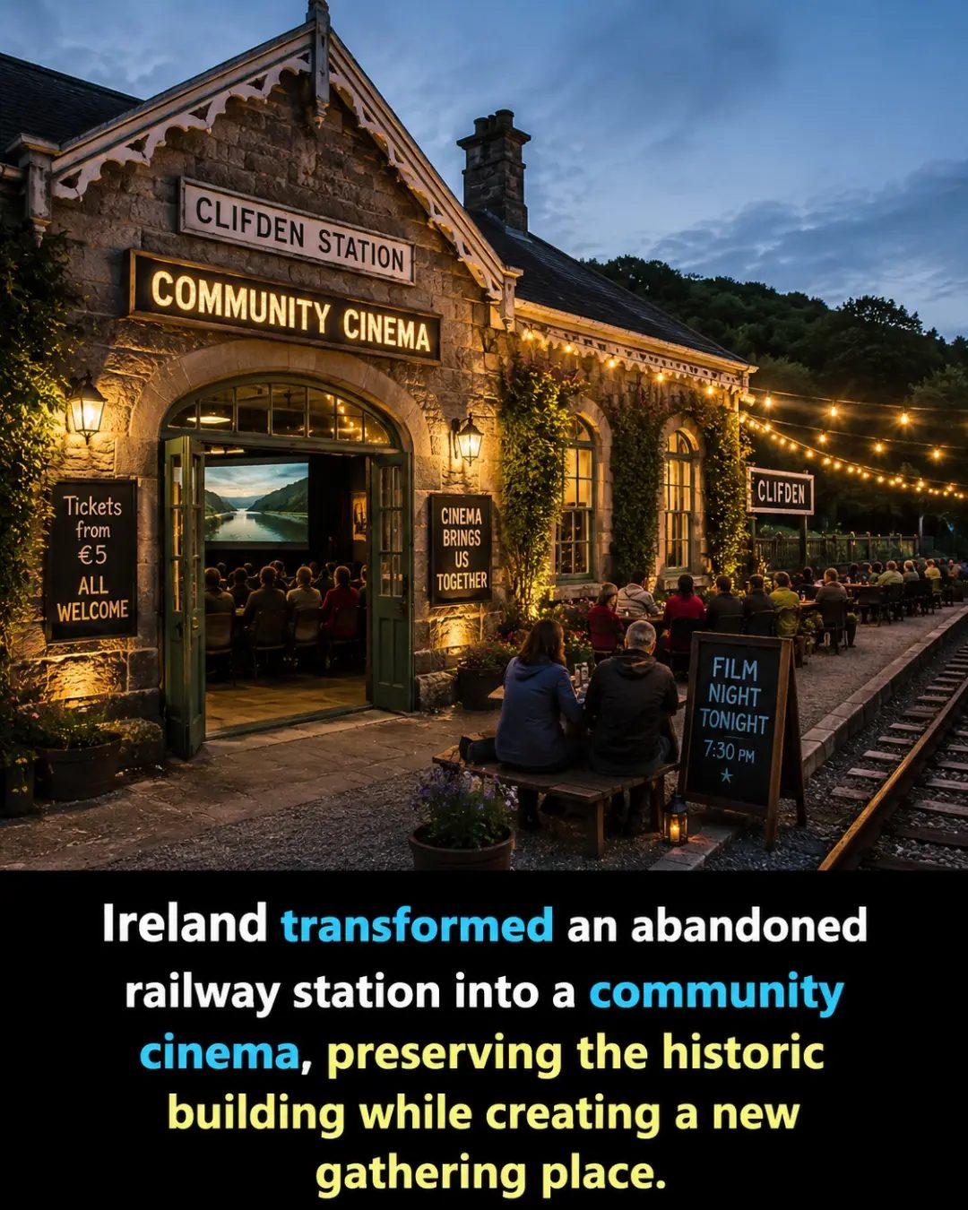 Historic Cliffden Station Revitalized as Community Cinema