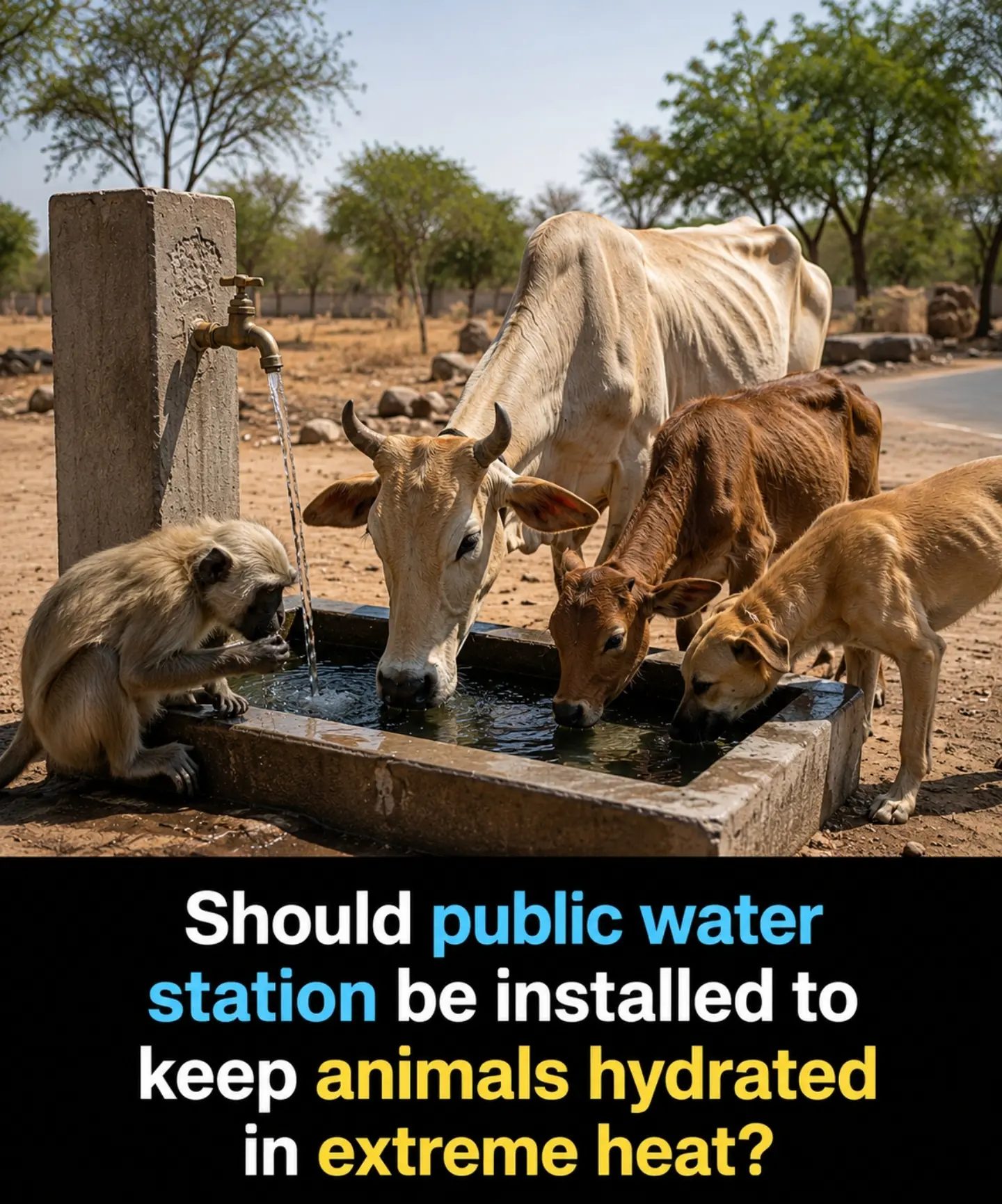 Hydrate and Save: Public Water Stations for Animals in Heat