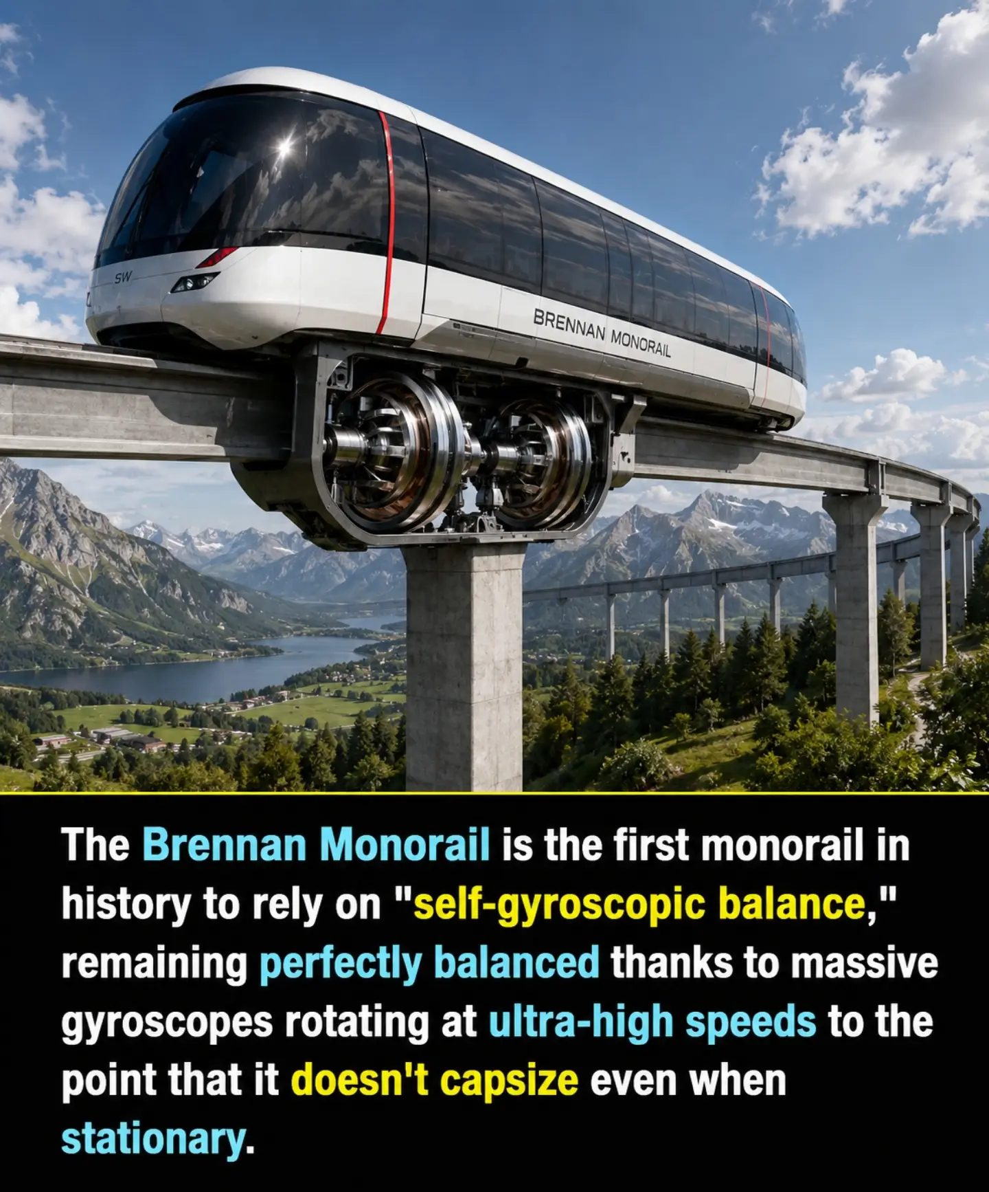 Exploring the Brennan Monorail's Revolutionary Self-Gyroscopic Balance
