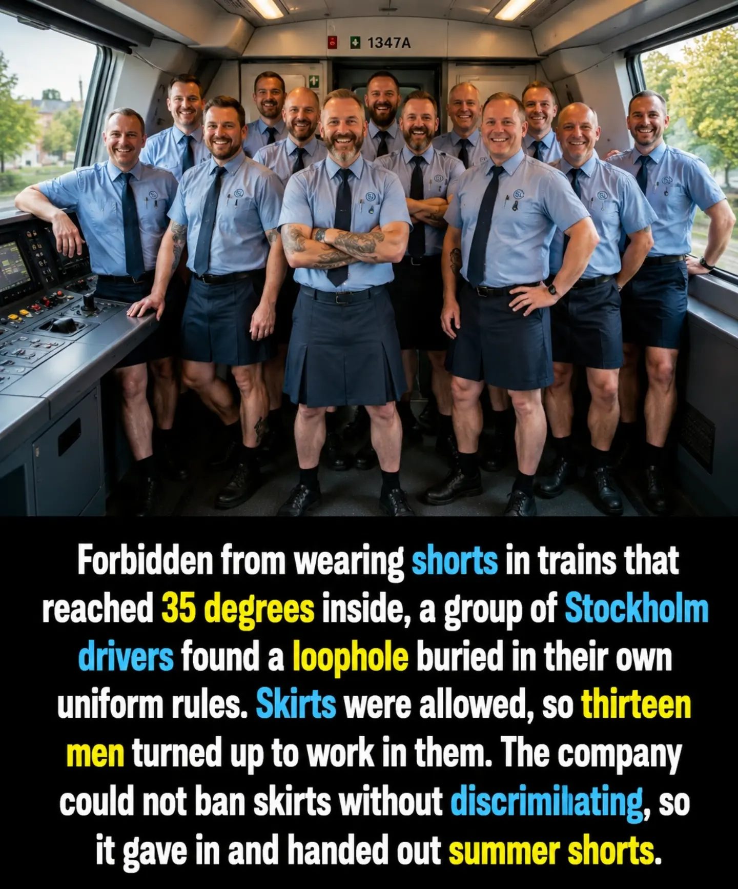 Stockholm Train Drivers Wear Skirts to Beat Heat Ban