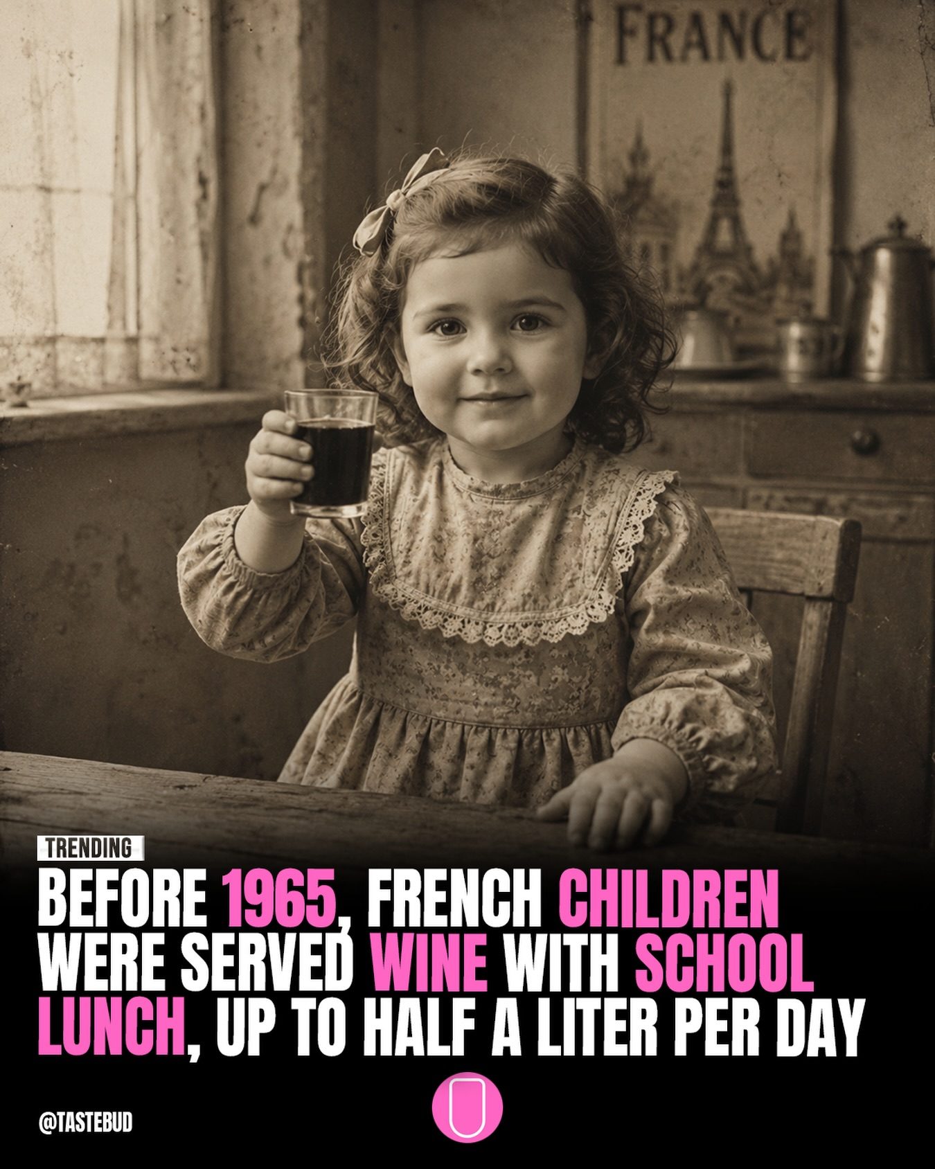 Before 1965: Wine With French School Lunches